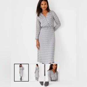 Ann Taylor Mystic Floral Belted Midi Dress Size 6